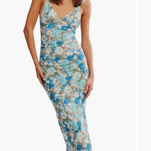 Free People Print Mesh Body-Con Dress